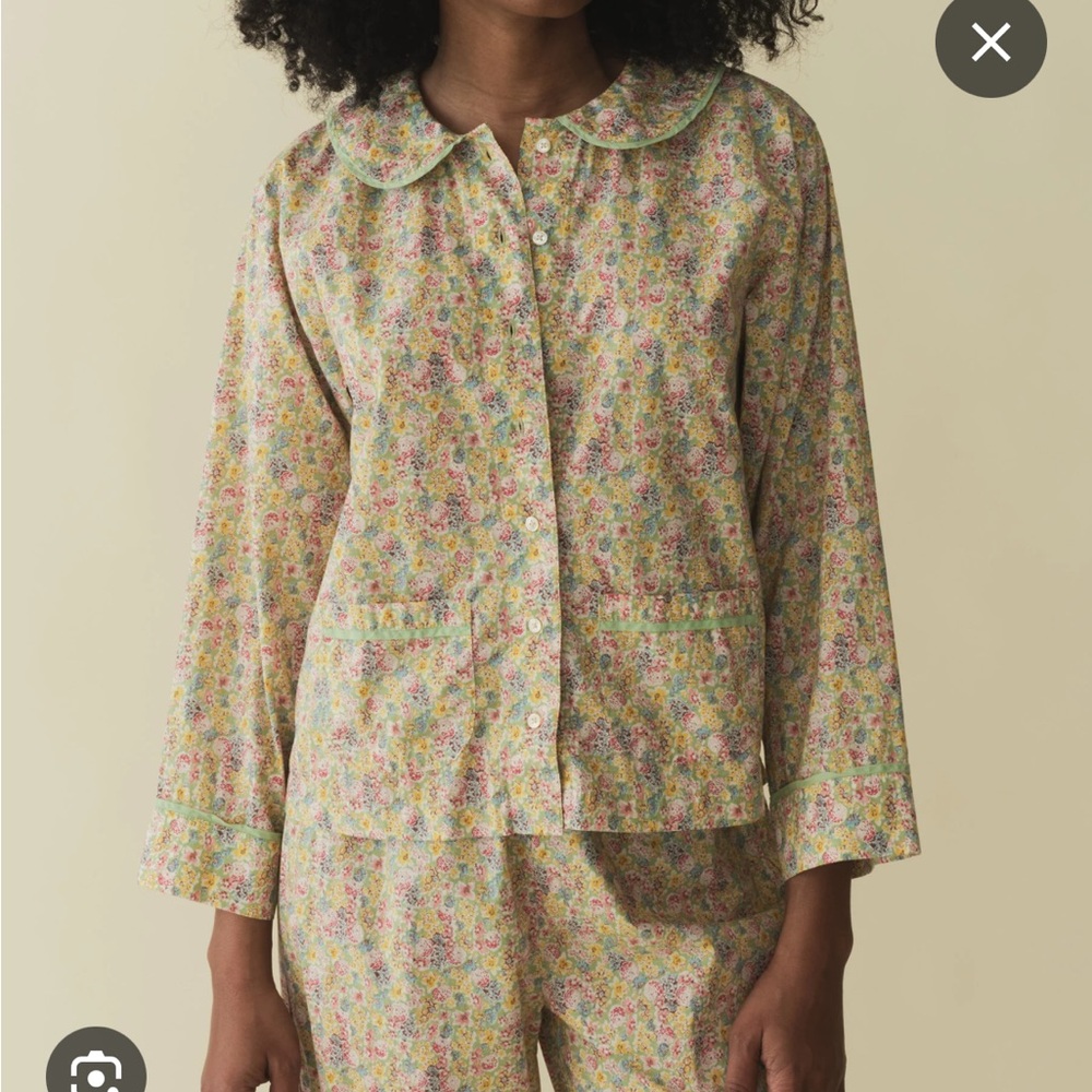 Doen Paz - sky chrysanthemum floral liberty pajamas - new w/tags - size XS